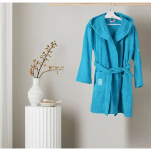 Хавлия за баня с качулка Тюркоаз L Хавлия за баня с качулка Тюркоаз L
