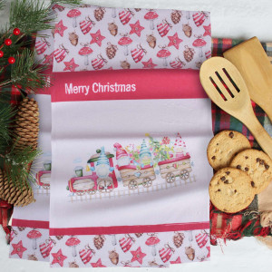 Кърпа за коледа Train 30х50