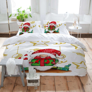 Коледно спално бельо двойно Christmas gnome