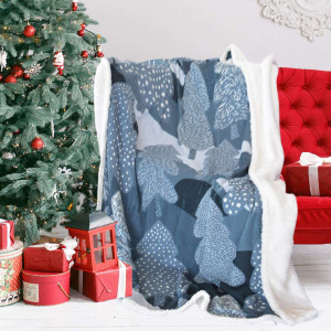 Одеяло с арт десен Елхички