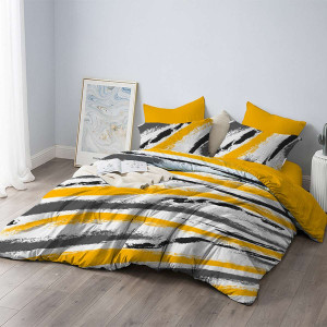 Спален комплект Бръш, 5 части - Памучен сатен