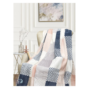 Оригинално одеяло с пачуърк от памук Squares Оригинално одеяло с пачуърк от памук Squares