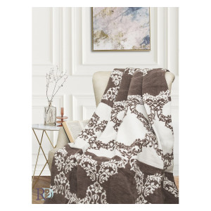 Оригинално одеяло с декоративен принт от памук Sandy Beige Оригинално одеяло с декоративен принт от памук Sandy Beige