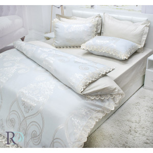 Жакардов спален комплект с дантела Loura Жакардов спален комплект с дантела Loura