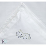 Бебешки спален комплект Сладък приятел - аква, сиво, бяло