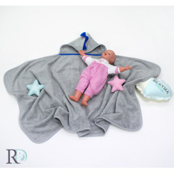 Бебешка хавлиена кърпа с качулка Дино