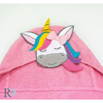 Бебешка хавлиена кърпа с качулка Unicorn
