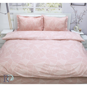 Спален комплект Памук, двоен - Праскова Геометрия Спален комплект Памук, двоен - Праскова Геометрия