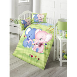 Бебешки спален комплект Слонче Ранфорс