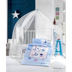 Бебешки спален комплект Sailing - Памучен ранфорс