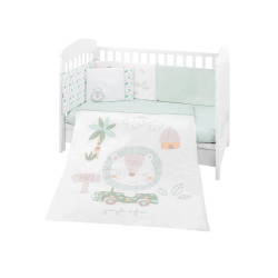 Бебешко спално бельо с обиколник, Ранфорс - Лъвчо
