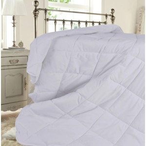 Олекотена завивка в бяло Микрофибър 200х210 см. 