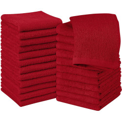 Средни хавлиени кърпи, 24 броя в пакет, червени 