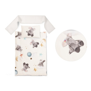 Бебешко спален комплект с 3D дизайн Слончета