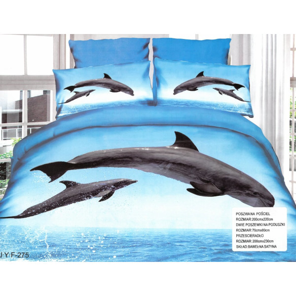 Спален комплект 3D дизайн - Два делфина