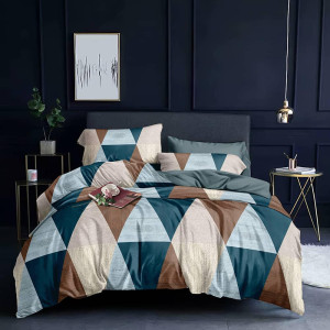 Сатениран спален комплект с 3D десен Yogi