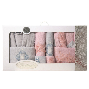 Луксозен комплект 2 халата + 4 кърпи - Елизабет Луксозен комплект 2 халата + 4 кърпи - Елизабет