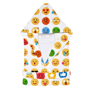 Детски халат с качулка Емотикони Детски халат с качулка Емотикони