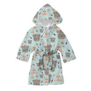 Детски халат с качулка Мечо Детски халат с качулка Мечо