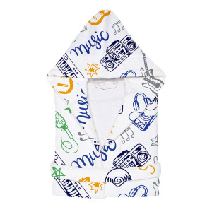 Детски халат с качулка Песен Детски халат с качулка Песен