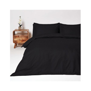 Елегантно спално бельо в черно - Памучен сатен