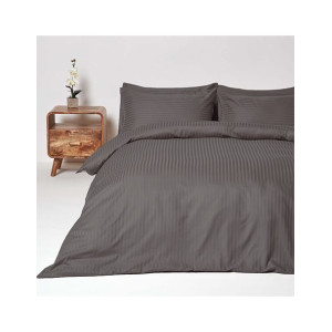 Елегантно спално бельо в графитено - Памучен сатен