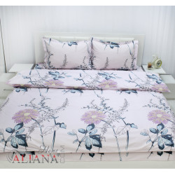 Комплект чаршафи от ранфорс Pink And Blue Flowers