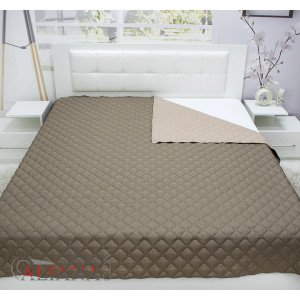 Двулицево покривало за легло - Капучино и Крем