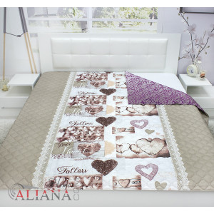 Двулицево покривало от микрофибър - Следвай сърцето си