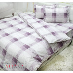 Спално бельо памук-ранфорс Square lilac