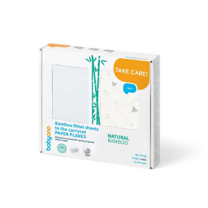 2 бр. Чаршафи с ластик за бебе от бамбуково трико - Самолетче