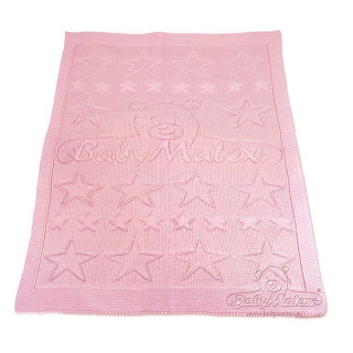 Розово бебешко одеяло - плетиво 