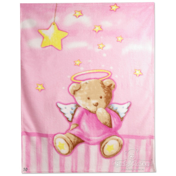 Розово бебешко одеяло от полиестер Мечо