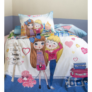 Луксозен бебешки спален комплект - Пътуващи приятелки