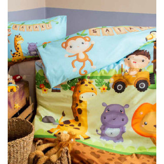 Луксозен бебешки спален комплект - Весела джунгла