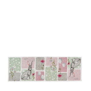 Тишлайфер за маса с великденски десен - Цветни зайчета