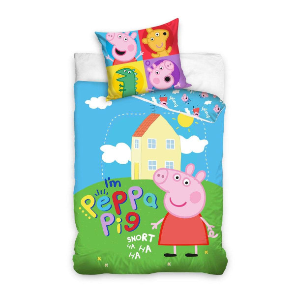 Детско спално бельо в розово Пепа Пиг