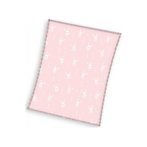 Розово бебешко одеяло Зайо