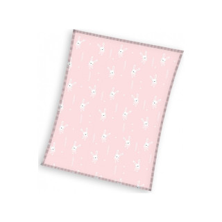 Розово бебешко одеяло Зайо