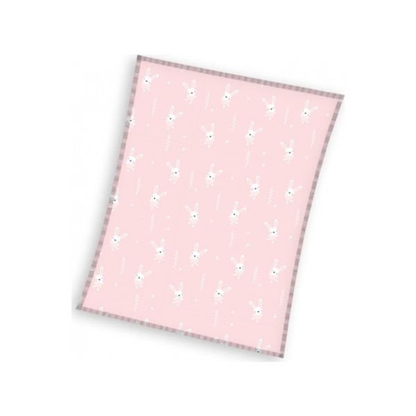 Розово бебешко одеяло Зайо