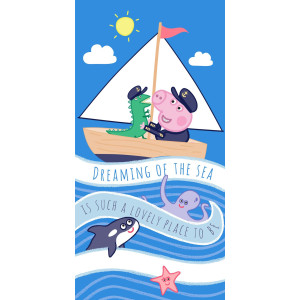 Синя кърпа за плаж Пепа Пиг Синя кърпа за плаж Пепа Пиг