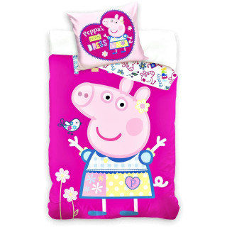 Детски спален комплект в розово Peppa Pig