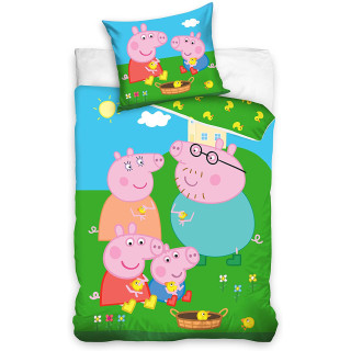 Детски спален комплект в синьо Peppa Pig
