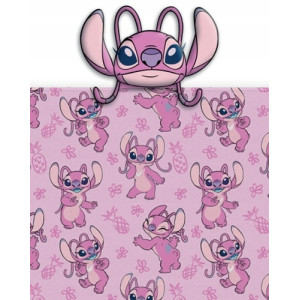 Одеяло Stitch с плюшена възглавница - Розово