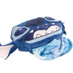Одеяло Stitch с плюшена възглавница - Синьо