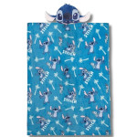 Одеяло Stitch с плюшена възглавница - Синьо