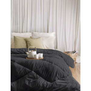 Черна олекотена завивка Marbella - 100% Ранфорс