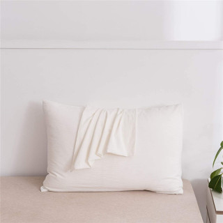 Бяла памучна калъфка за възглавница 