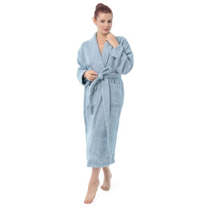 Памучен хавлиен халат за баня в графитен цвят Памучен хавлиен халат за баня в графитен цвят