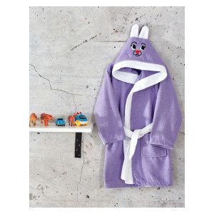 Лилав детски халат с ушички Лилав детски халат с ушички
